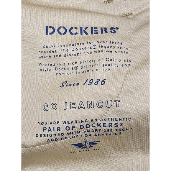 NWT Dockers Go Jean Cut Pants Men's 42x30 Beige Straight Performance Stretch - Picture 5 of 12